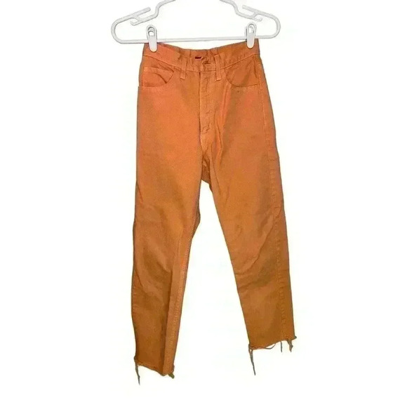 VINTAGE GUESS ORANGE JEANS SIZE 24 - Picture 1 of 13